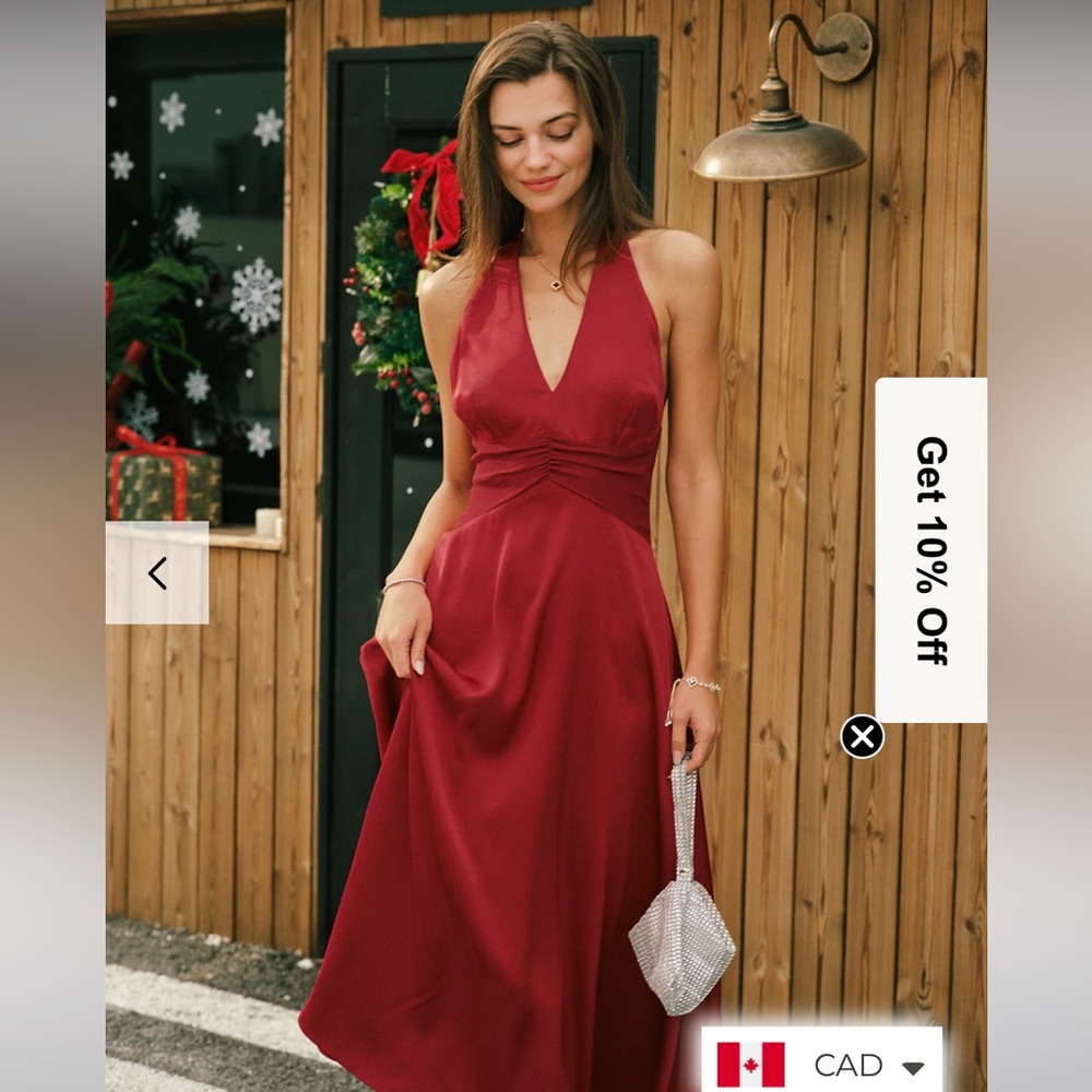 RIHOAS Elegant Backless Red Dress - Picture 3 of 5